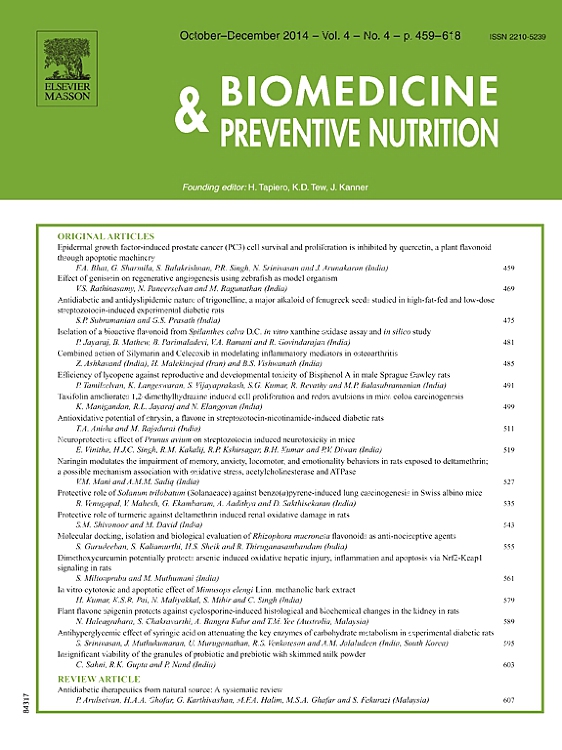 Go to journal home page - Biomedicine & Preventive Nutrition